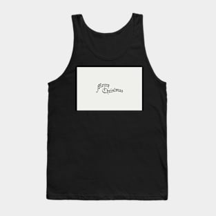 Vintage English Merry Christmas Calligraphy Card Tank Top